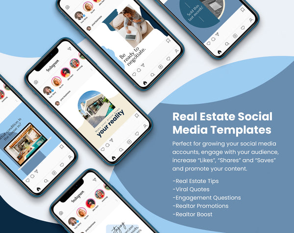 350 Real Estate Social Media Canva Template Bundle