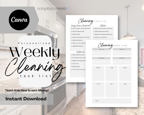 Personalized Weekly Cleaning Task List
