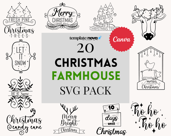 Christmas Farmhouse SVG Pack