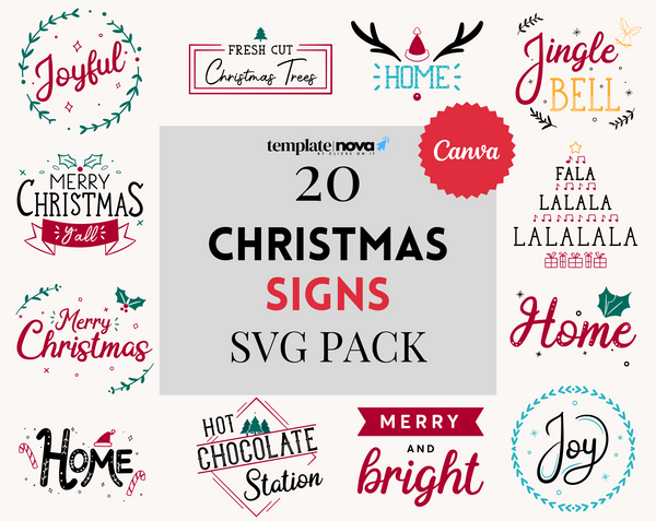 Christmas Signs SVG Pack
