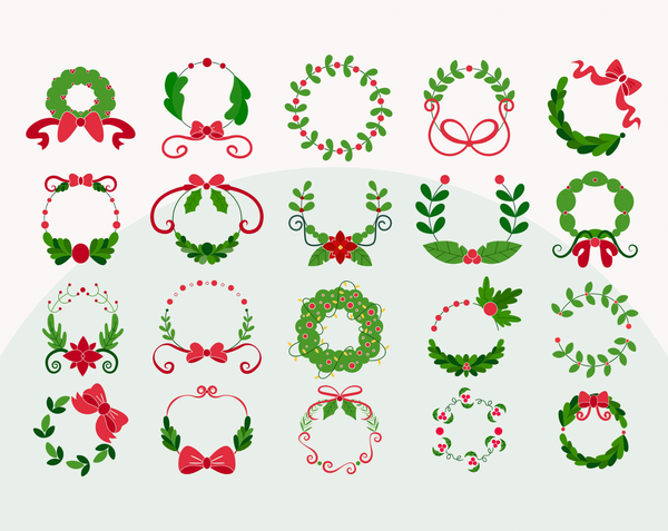 Christmas Wreaths SVG Pack