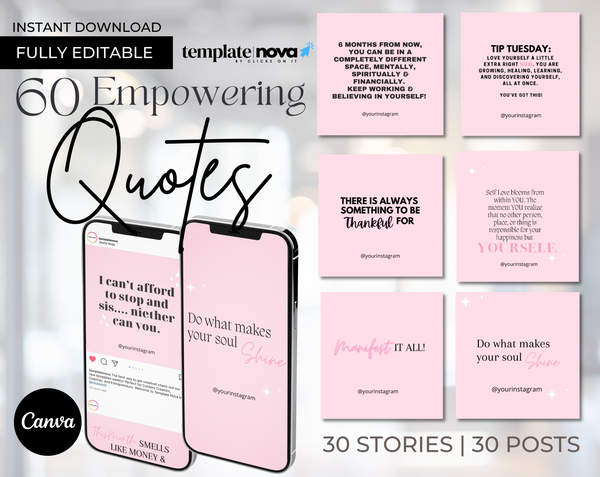 60 Empowering Social Media Quotes Canva Templates