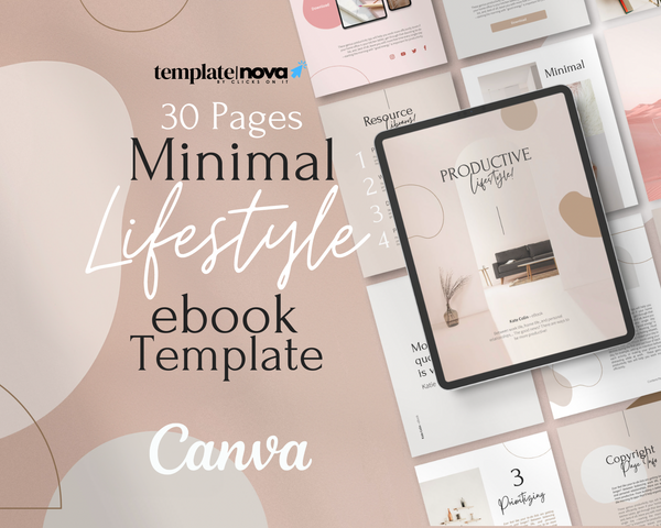 Minimal Lifestyle eBook Canva Template