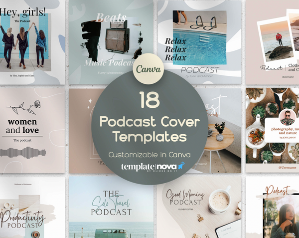 Online Coaching Podcast Podcast Covers Template Bundle
