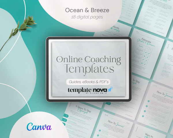 Online Coaching Templates Ocean and Breeze Guides, eBooks and PDFs