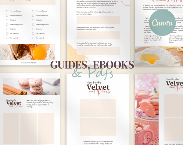 Online Coaching Templates Velvet and Peach Guides, eBooks and PDFs