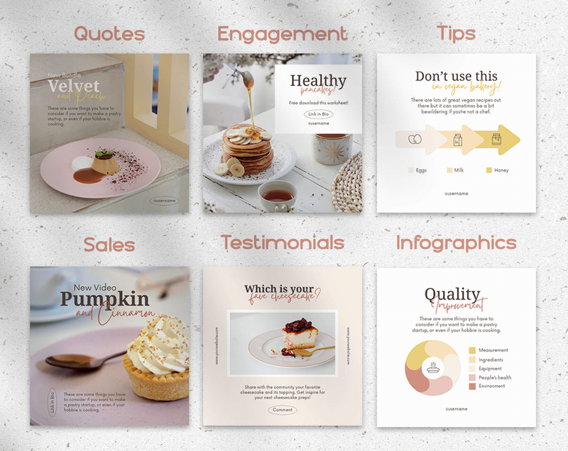 Online Coaching Templates Velvet and Peach Social Media Posts