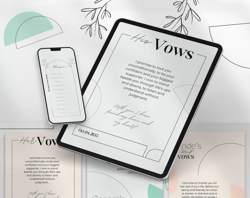 Canva Wedding Vows & Music Canva Planner